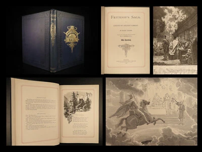1878 VIKINGS Frithjof’s Saga Norse Mythology Epic Swedish Poetry Iceland English - Image 1 of 4