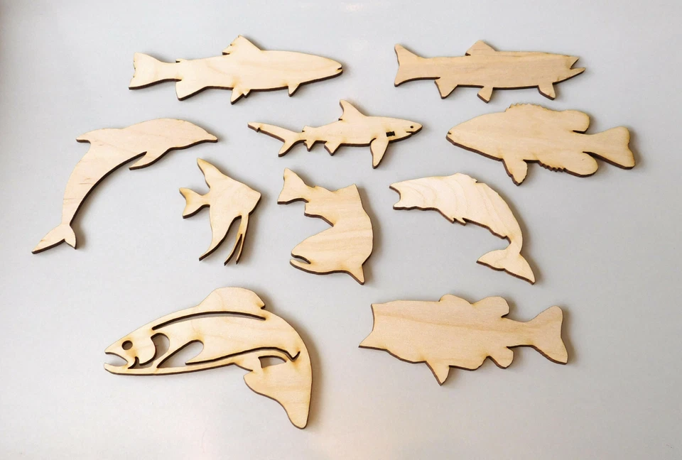 Plantillas de diseño de madera - Juego de peces Foto 1 de 1