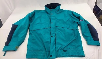 Abrigo chaqueta cortavientos vintage blanco Sierra para hombre verde azulado talla grande Foto 1 de 4