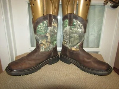 Rocky Boots Niños 8” WP Western Marrón Oscuro Realtree Camuflaje Juvenil 1 M Foto 1 de 4