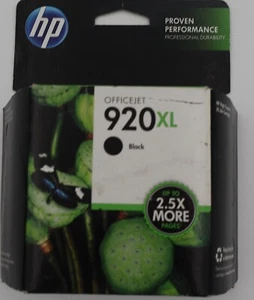 HP 920XL Black Ink Cartridge – CD975AN – OEM Sealed – Expired SEP 2013 - Picture 1 of 8