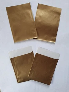 1000 Geschenktüten Papiertüten Flachbeutel Papier 7x8x2 cm Farbe golden Advent - Bild 1 von 3