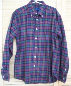 RALPH LAUREN maroon plaid button down shirt~boy's size S~SMALL~long sleeves~ - Picture 1 of 2