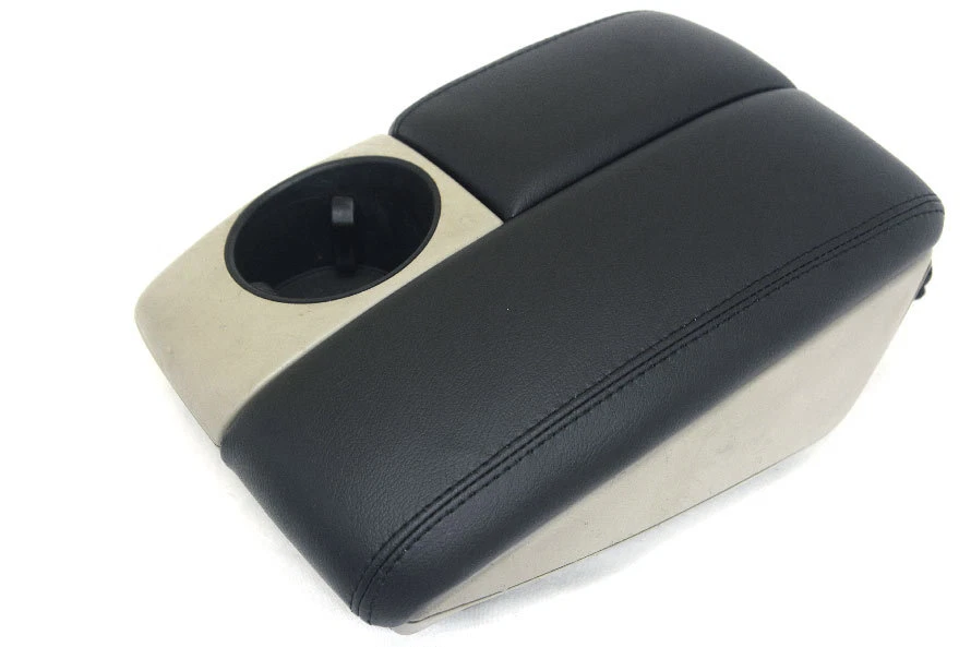 Черный чехол для центральной консоли подлокотника из искусственной кожи подходит для Audi Q7 2007-2015 годов выпуска - Изображение 1 из 2