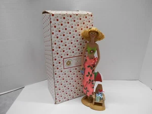 Dillard's Trimmings Christmas Holiday Beach Vacation Woman Sculpture 13.5" NOS  - Bild 1 von 9