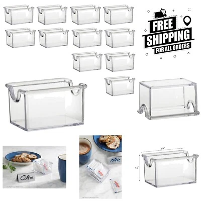 Soportes casuales para paquetes de azúcar transparente con patrón de estrellas - Paquete de 12 para uso versátil Foto 1 de 4