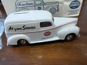 New  1940 FORD AMOCO PANEL VAN COIN BANK SCALE MODELS - Picture 1 of 5
