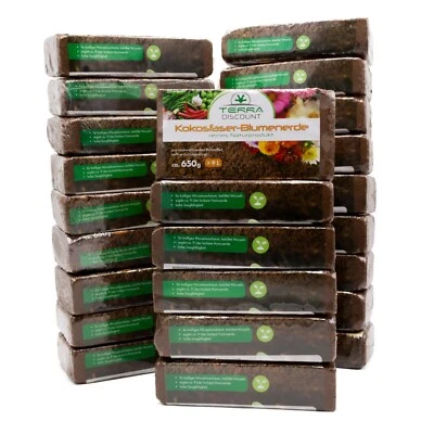 Terra Discount Kokosfaserhumus *Blumenerde* 24x ca.650g (ergibt ca. 216 Liter) - Bild 1 von 4