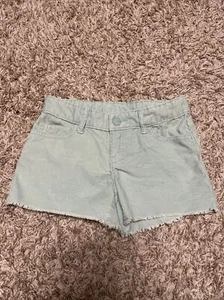 Gapkids Girls Corduroy Shorts Mint Light Green Sz 6 - Picture 1 of 4