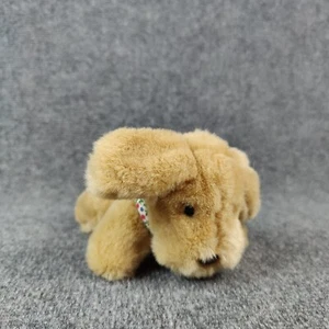 Gund Dog Plush Puppy Muttsy Bow Floral 1985 Brown Vintage Stuffed Animal 7in - Picture 1 of 11