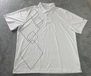 Nike Golf Dri Fit Performance Polo Shirt Golf Tennis Pickleball Mens 2XL Diamond - Picture 1 of 17