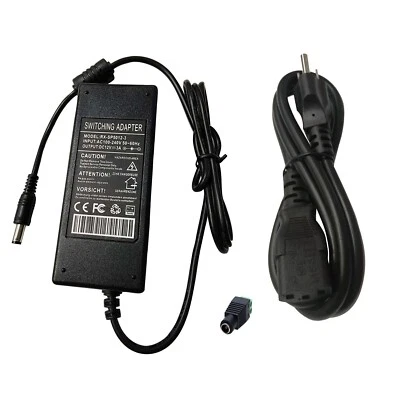 DC 12V 3Amp Power Adapter, 2.1mmx5.5mm, Wall Plug, 4 Foot Cord For CCTV Security - Image 1 of 4