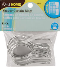 Dritz Home Shower Curtain Rings 2-3/4"X1-1/2" 12/Pkg-Silver, 44342
