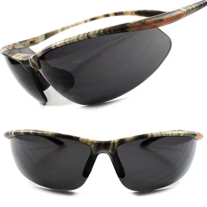 Camouflage Camo Dark Lens Outdoor Fishing Hunting Tactical Wrap Sunglasses B56 - Picture 1 of 4