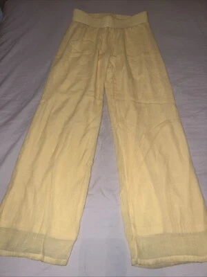 New Direction полиэстер вискоза брюки размер маленький желтый с подкладкой - Изображение 1 из 4