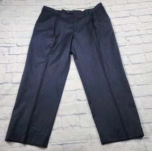 Hart Schaffner Marx MENS 40X29 Wool Blue Pleated Dress Pants Slacks VINTAGE  - Picture 1 of 10