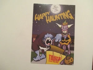 Halloween Postcard Happy Haunting Tower Records Continental Postcard #87 - Picture 1 of 2
