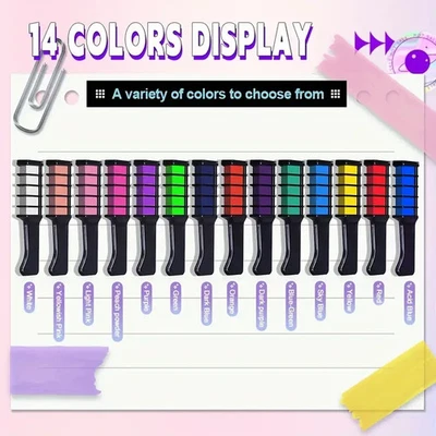 YTRUNS 14-Color STYLEFIT TIZA PARA COLOREAR CABELLO NUEVO EN CAJA Foto 1 de 4