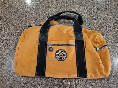 Bolso de Lona Kipling Grande Nylon Viaje Amarillo/Naranja Fin de Semana Cremallera Foto 1 de 4