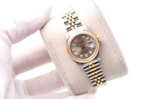 Rolex Datejust 26mm 69173 Grey Diamond Dial Fluted Bezel Jubilee Ladies Watch - Picture 1 of 16