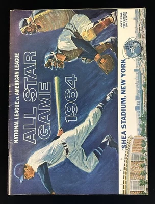 1964 MLB Baseball All-Star Game Program @ Shea Stadium - scored - VG-EX/EX - Image 1 of 4