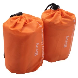 2-Pack Emergency Sleeping Bag Thermal Survival Blanket for Outdoor Camping9242 - Picture 1 of 4