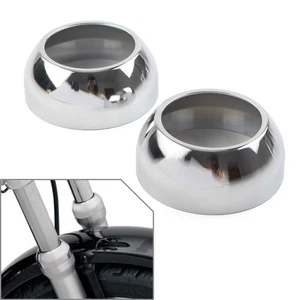 Cubiertas de horquilla delantera 39 mm cromadas para Harley Sportster Dyna FXR FXD - Imagen 1 de 10