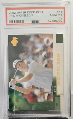 2002 Upper Deck Golf Phil Mickelson RC Rookie #41 PSA 10 - Imagem 1 de 2
