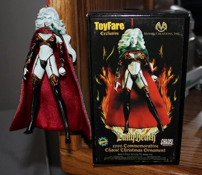 Lady Death, 1999 adorno conmemorativo colgante de Navidad, Toyfare, sellado - ¡Nuevo! Foto 1 de 4