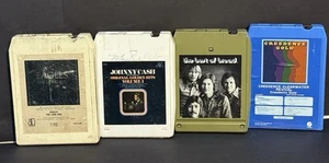Set of Four 8 Tracks,The Best Of Bread,Johnny Cash,Eagles,Credence, Untested - Picture 1 of 15