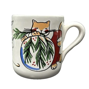 Taza amante de los gatos taza de té de café Porta fiestas felinas Navidad Maret Portugal - Imagen 1 de 6