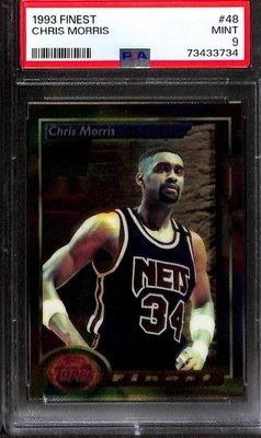 1993 Finest #48 CHRIS MORRIS  PSA 9 Mint 73433734  - Image 1 of 3