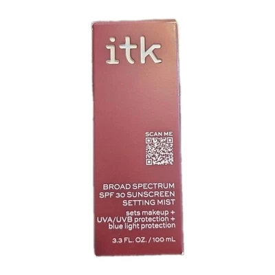 ITK IN THE KNOW Broad Spectrum FPS 30 Protector Solar Setting Mist 3.3oz, Nuevo En Caja Foto 1 de 4
