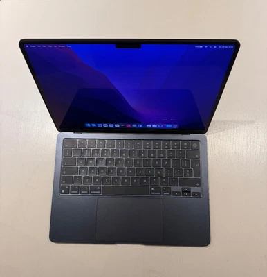 MacBook Air M2 (2023) 16GB 512GB Midnight Excellent Condition Low Battery Cycles - Image 1 of 4