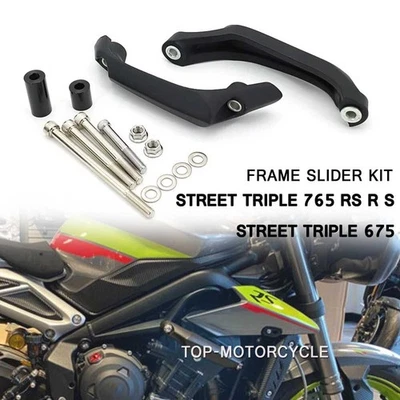 Para Triumph Street Triple 675R 765 RS estrutura lateral controle deslizante proteção contra queda - Imagem 1 de 4