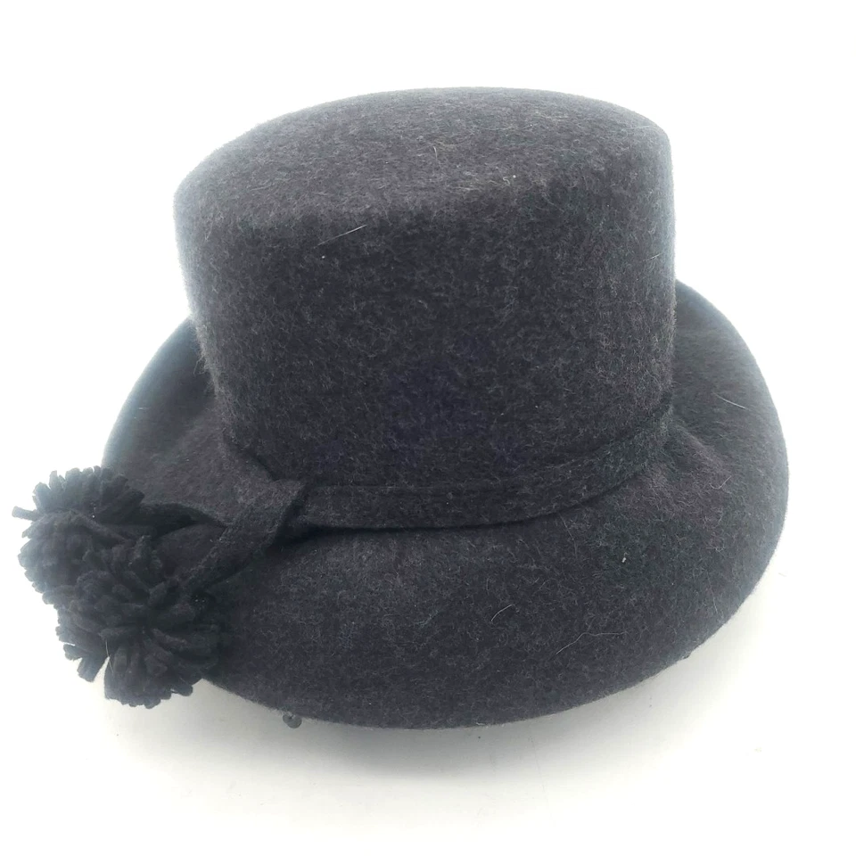 Retro Mujeres Lana Fieltro Cubo Gorra Damas Pajarita Cloche Iglesia Bowler Sombrero Invierno Foto 1 de 4
