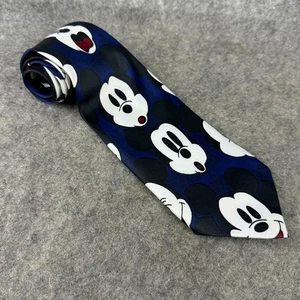 Disney Seide Mickey Mouse Expressions blau Davenport Krawatte handgefertigt Picasso neu ohne Etikett - Bild 1 von 4