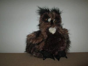Peluche pupazzo FOLKMANIS Great Horned Ow 18" con testa girante e occhi lampeggianti - Foto 1 di 7