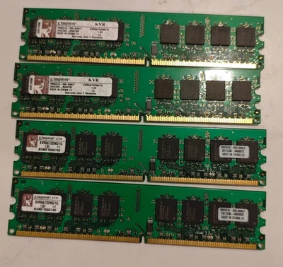 Kingston DDR2-667 RAM 4GB (4x1GB) - KVR667D2N5/1G - Image 1 of 2