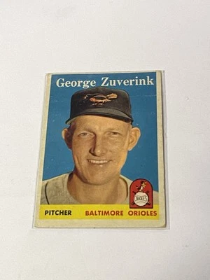 1958 Topps #6 George Zuverink CREASED  **033425 - Image 1 of 2