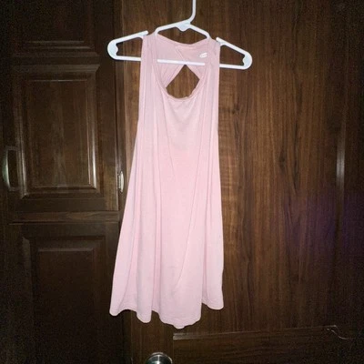 Old Navy Luxe Girls Large 10/12 Pink Sleeveless Open Back Tee Shirt Top - Image 1 of 4