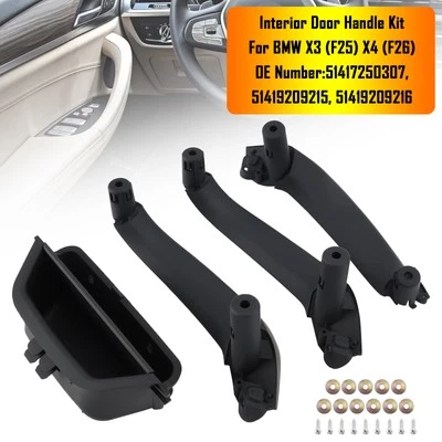 Black Interior Door Handle Kit 51417250307 Fit for BMW X3 (F25) X4 (F26) Foto 1 de 4