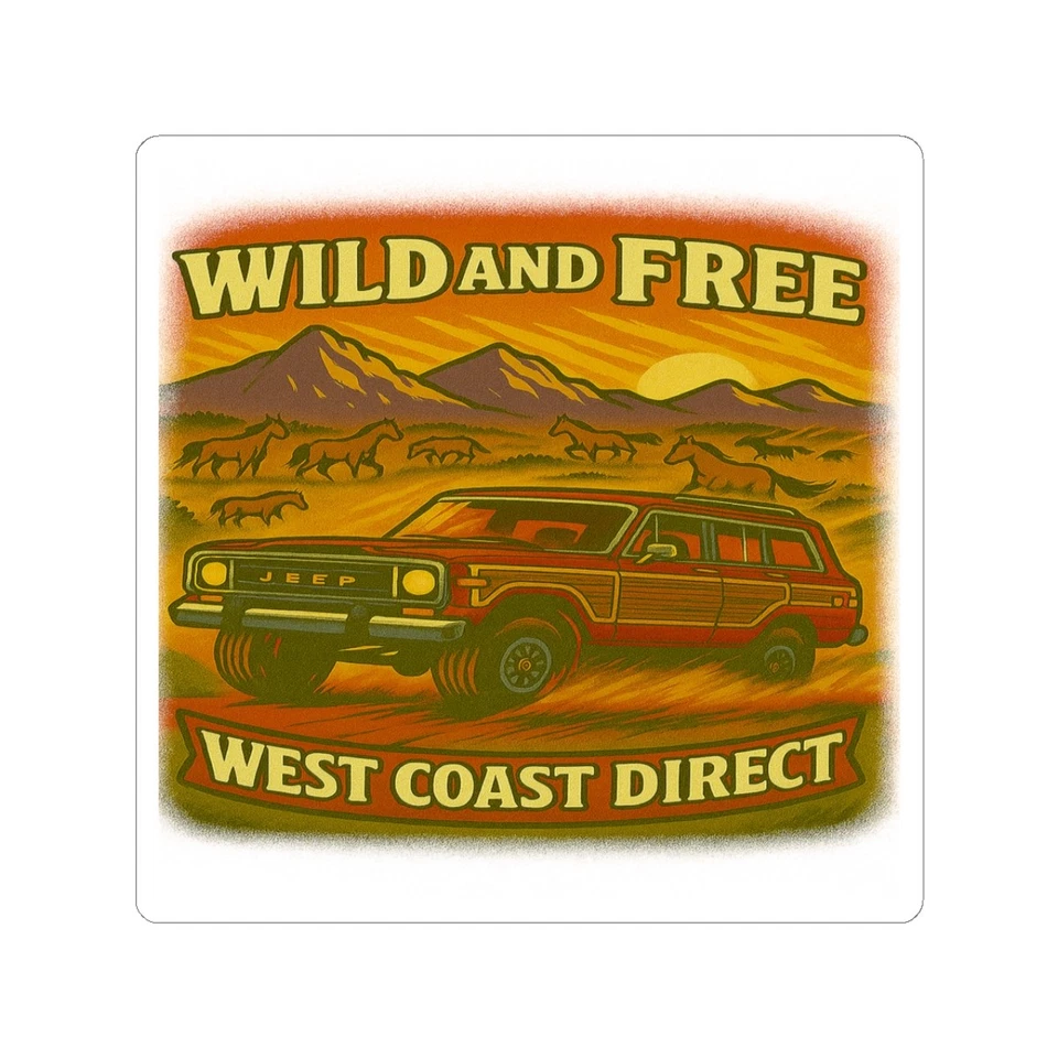 Adesivo Original Wild and Free Eastern Sierras Wagoneer WCD  - Imagem 1 de 1
