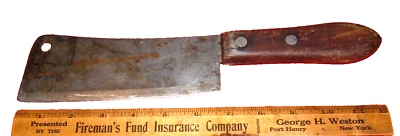 Vintage (12") Cleaver With Wood Handle - Image 1 of 4