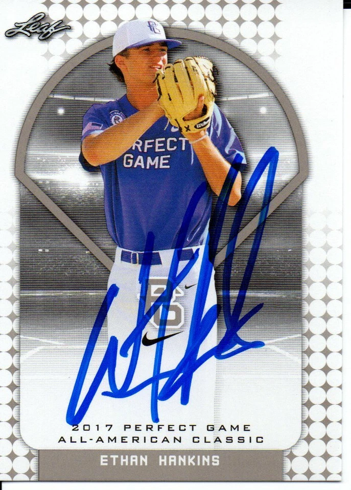 Ethan Hankins 2017 Leaf Perfect Game All American Autographed Signed Card - Image 1 of 1