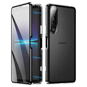 Per Sony Xperia 1 V 10 5 V IV 10 5 III custodia corpo intero vetro magnetico metallo - Foto 1 di 25