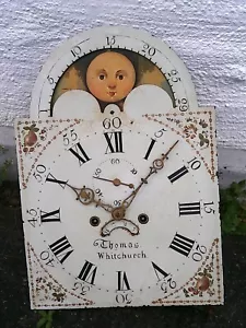 Thomas, Whitchurch MOONPHASE 33cm 8day LONGCASE GRANDFATHER CLOCK DIAL+move - Picture 1 of 18