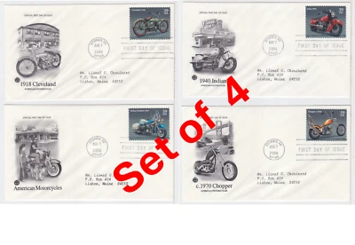 TurtlesTradingPost- Motorcycles #4085-88 2006 FDC- Artcraft Variety Cachet - Image 1 of 3