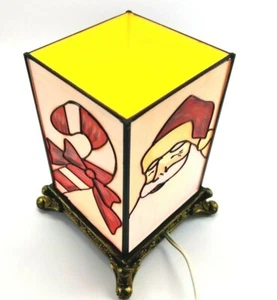 Elegant Tiffany Style Christmas Plastic Lamp w Box - Picture 1 of 12
