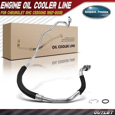 Conjunto de manguera de enfriador de aceite de motor para Chevrolet GMC C3500HD 1997-2002 C1500 C2500 Foto 1 de 4